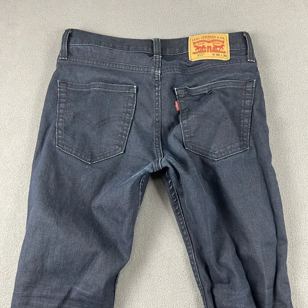 Levis 511 Jeans Mens 30X30 Blue Slim Straight Leg Dsrk Wash Classiccore Casual